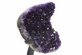 Amethyst Geode With Metal Stand - Uruguay #306897-2